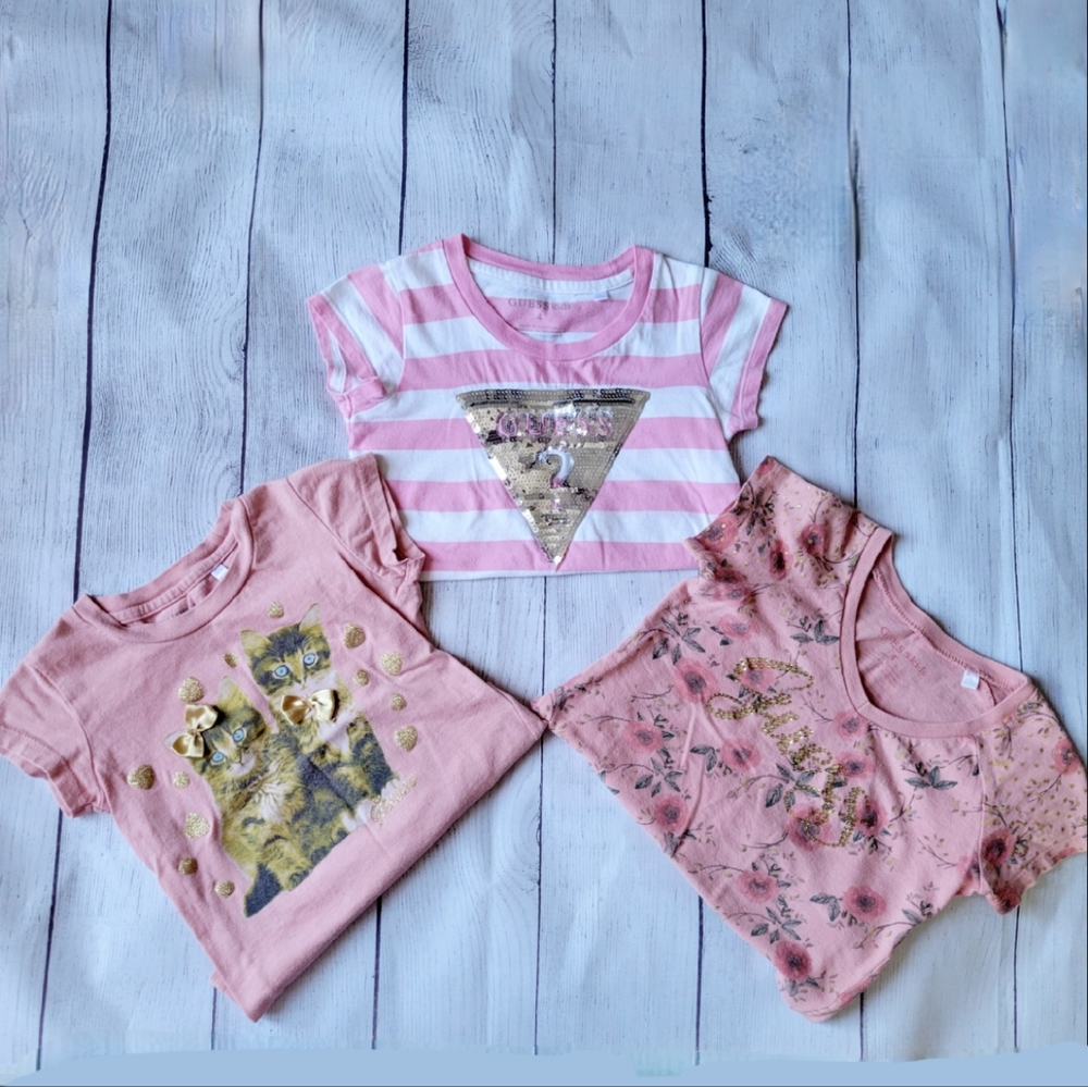 3 Guess Girls' T-shirts - 100% cotton